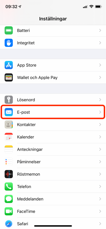Lägg Till E Post Iphone